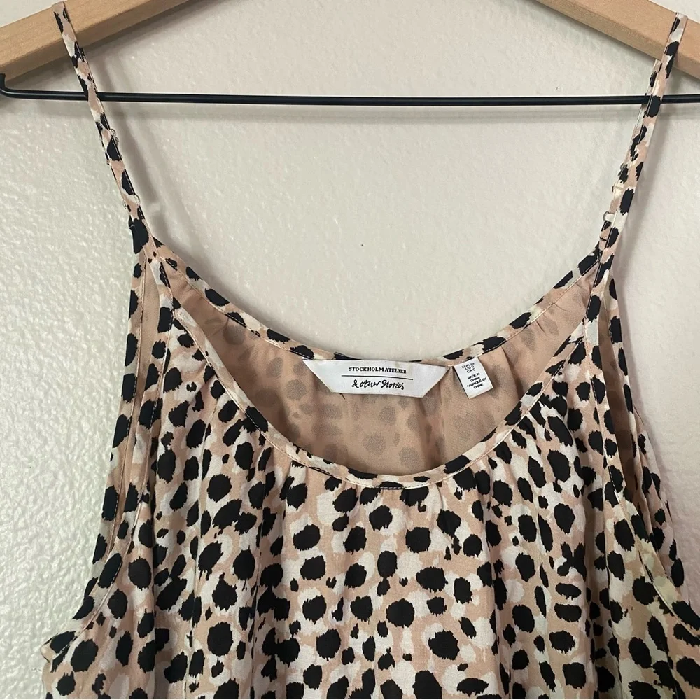 & Other Stories Gathered Leopard Maxi Dress - Picture 8 of 12